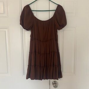 Trixxi Brown Mini Dress
